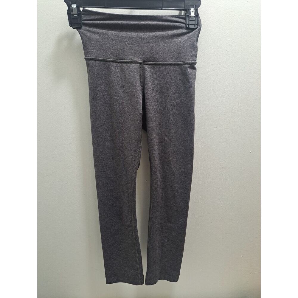 Lululemon Leggings Womens 2 Gray Running Pockets Activewear